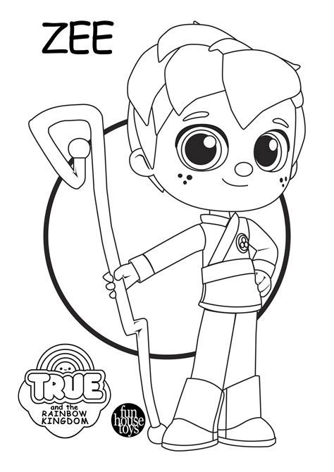 ZEE FROM TRUE AND THE RAINBOW KINGDOM Learn Colors while Coloring ...