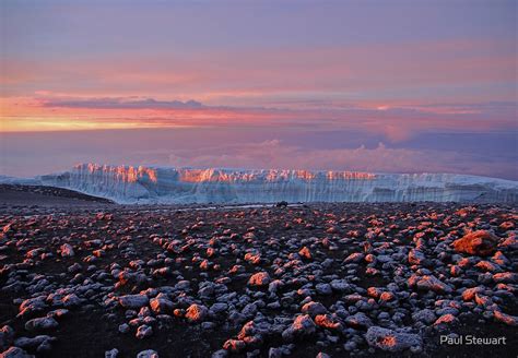 "Sunrise on the glaciers of Mt Kilimanjaro, AFRICA." by Paul Stewart | Redbubble