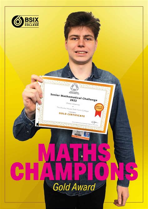 BSix Maths Champions 2022/23 - BSix Sixth Form College