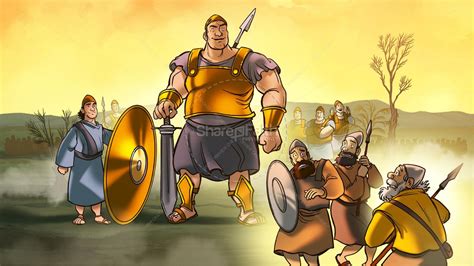 1 Samuel 17 David Fights Goliath Kids Bible Story