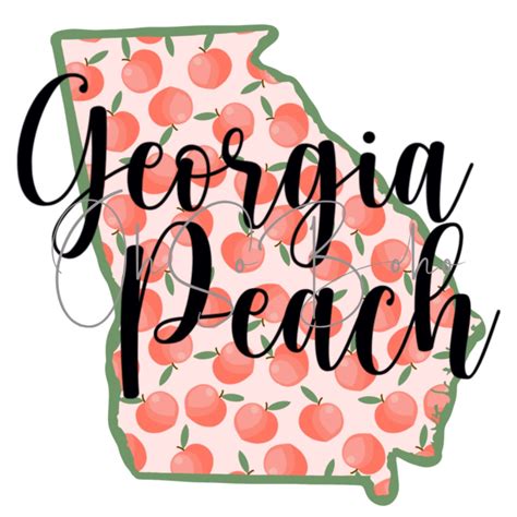 Georgia Peach png Georgia png sublimation design | Etsy