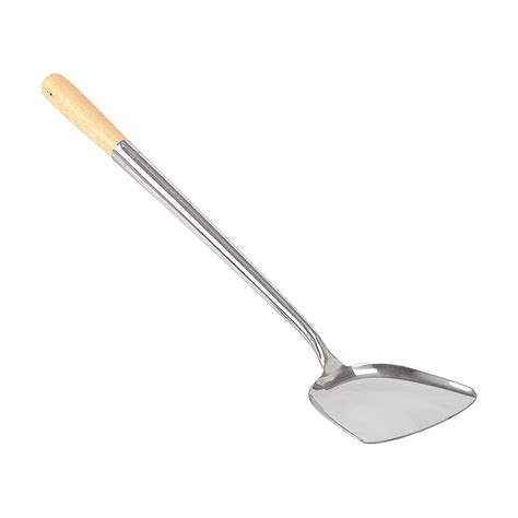 Stainless Steel Wok Spatula With Wooden Handle - Kitchen & Cooking-Cookware-Woks & Accessories ...