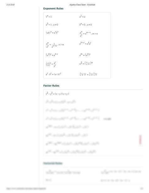 SOLUTION: Algebra cheat sheet symbolab - Studypool