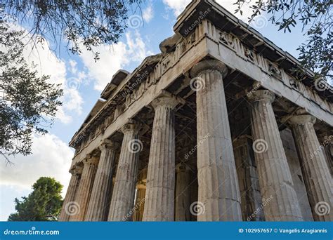 Temple of hephaestus stock image. Image of architecture - 102957657