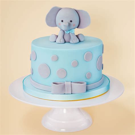 Baby Blue Elephant Cake | Elephant baby shower cake, Baby shower cakes for boys, Baby shower ...