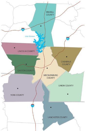 Map Of Charlotte Nc And Surrounding Counties - Get Latest Map Update