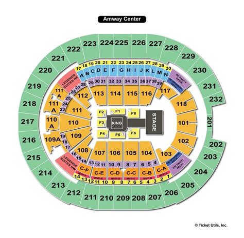 Amway Seating Chart Wwe | Elcho Table