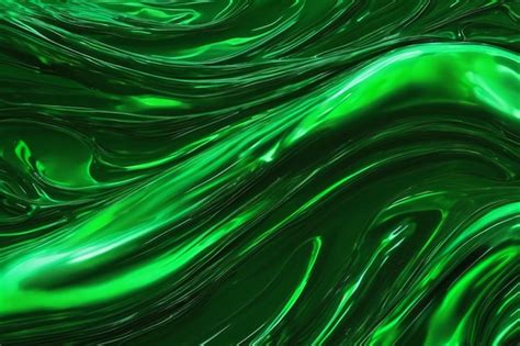 Premium AI Image | Abstract green slime background green liquid waves slime texture