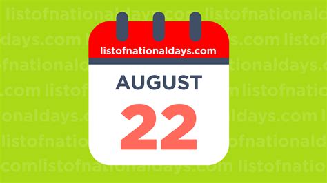 What National Day is August 22nd? – ouestny.com