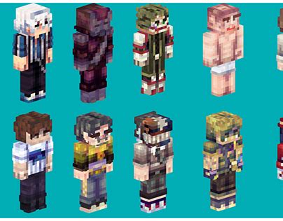 Minecraft Designer Skins Projects :: Photos, videos, logos, illustrations and branding :: Behance