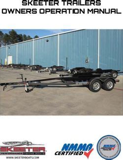 SKEETER TRAILERS OWNERS OPERATION MANUAL - WWW.SKEETERBOATS.COM