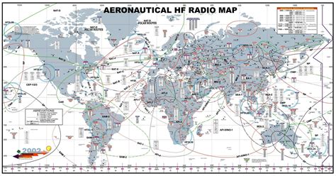 Aeronautical HF Radio Map, courtesy r/MapPorn. : aviation