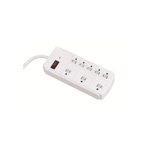 Dynotech™ 8-Outlet Power Strip Flat Plug 5 FT - MDY Group