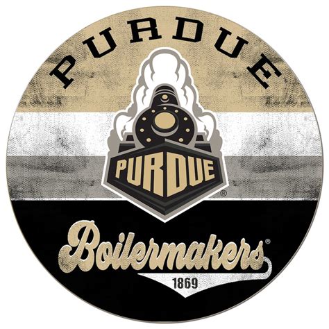 Purdue Boilermakers 20'' x 20'' Retro Logo Circle Sign