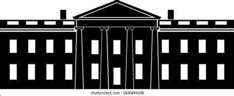 Us White House Silhouette Vector Stock Vector (Royalty Free) 1830494108 ...