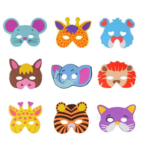 Cartoon Mask Kids Children EVA Foam Animal Masks Kindergarten Stage ...