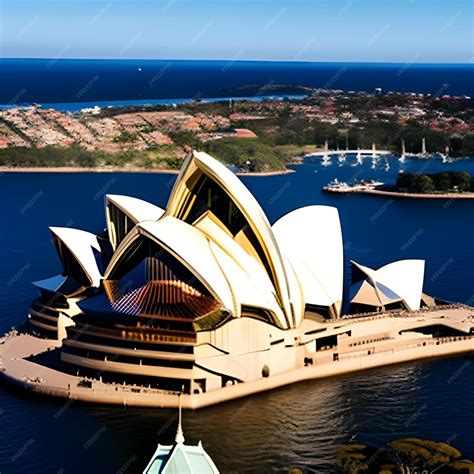 Premium Photo | An aerial view of the sydney opera house