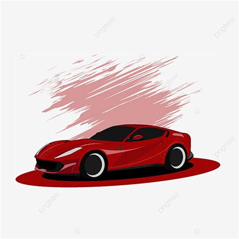 Ferrari Car Clipart PNG Images, Hand Drawn Cartoon Ferrari Sports Car ...