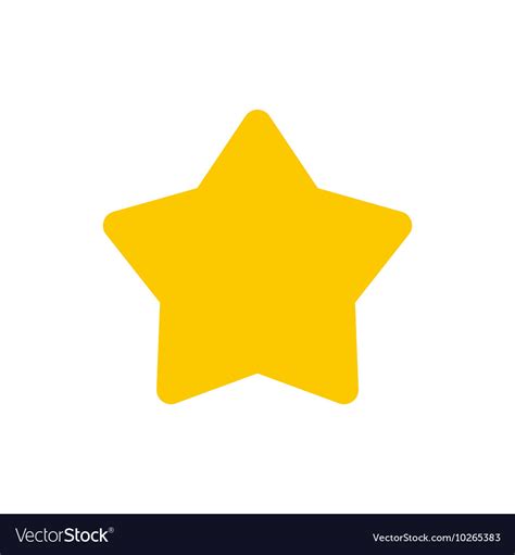 Golden star icon flat style Royalty Free Vector Image