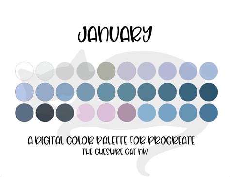 Procreate January Color Palette - Etsy