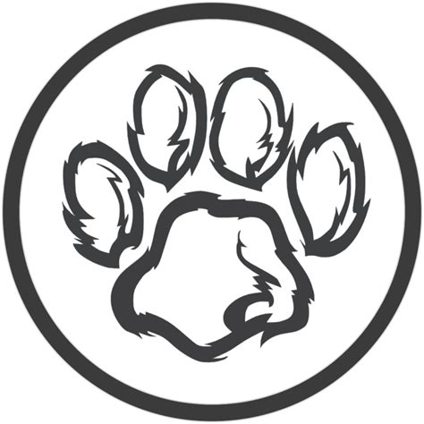 Lion Paw Print Png - Wild Cats Clipart Black And White Transparent Png ...