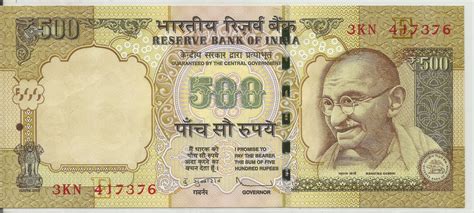 Nilaish World Banknotes: 500 Rupees banknotes signed by Duvvuri Subbarao in 2014