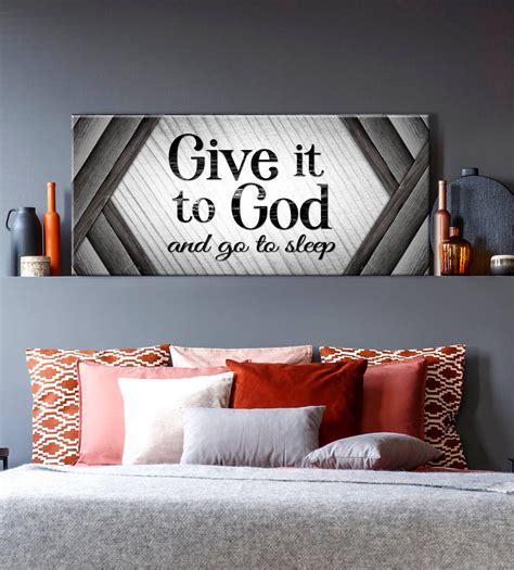 Christian Wall Art: Give It To God V4 (Wood Frame Ready To Hang ...