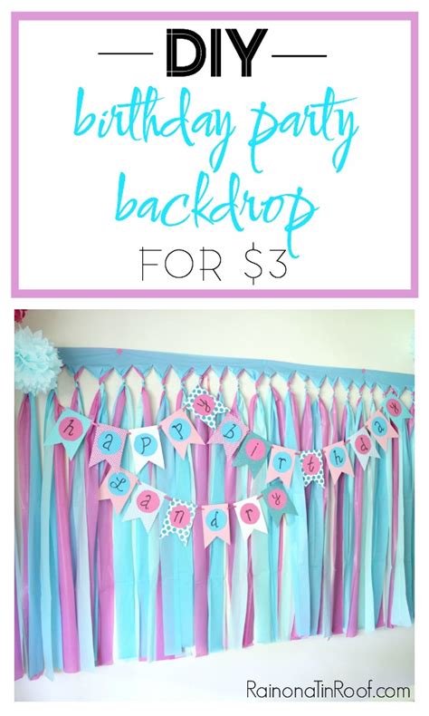 Cheap and Easy Party Background with tablecloths {Part 2} - Rain on a Tin Roof