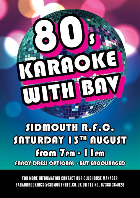 80's Karaoke Night - Sidmouth Town Council