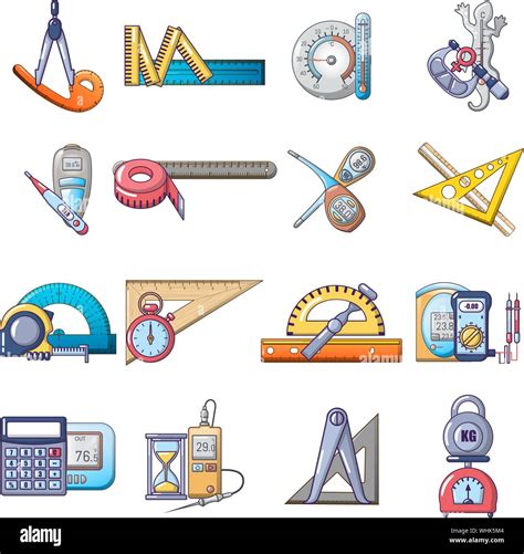 Measuring instrument icons set, cartoon style Stock Vector Image & Art ...