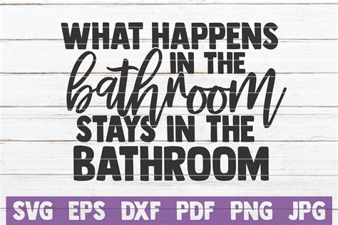 Bathroom Humor SVG Bundle | Funny Bathroom SVG Cut Files