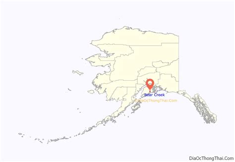 Map of Bear Creek CDP, Alaska - Thong Thai Real