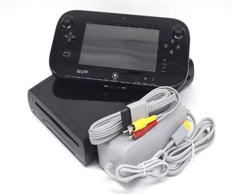 Nintendo Wii U Console 32GB Black Complete with Gamepad Premium Setup UK PAL - Baxtros
