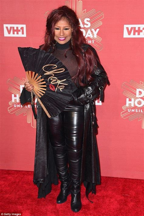 Chaka Khan, 63, slips into leather and sheer top at VH-1 event | Pink ...