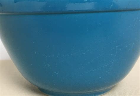 Pyrex Blue 1-1/2 Pint Mixing Bowl #401, Ovenware, Retro Pyrex Bowl, Vintage Small Blue Pyrex Bowl