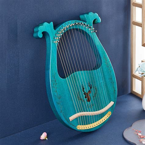 16 String Lyre Harp Portable Wood Harp Easy-to-learn String Musical ...