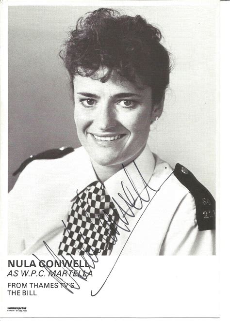 Sold Price: Nula Conwell signed 6 x 4 inch b/w portrait photo from TV series The Bill. Condition ...