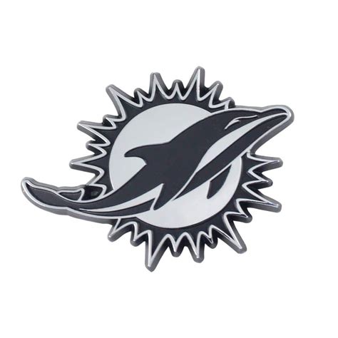 FANMATS NFL - Miami Dolphins Chromed Metal 3D Emblem 15601 - The Home Depot