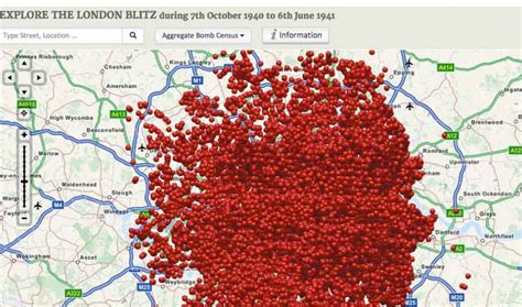 Bomb Sight Project maps where bombs fell on London during World War II