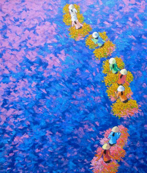 Purple flower field 03 by Duong Ngoc Son, Buy Original Vietnamese Art ...