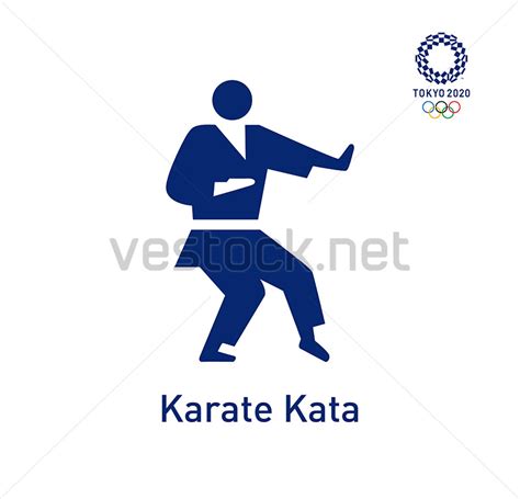 Karate Kata Pictogram, Tokyo 2020 Olympics Pictograms Vector – Vestock Summer Olympics Sports ...