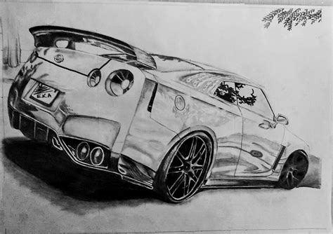 R35 Nissan GT-R karakalem | Car drawings, Car drawing pencil, Nissan gtr