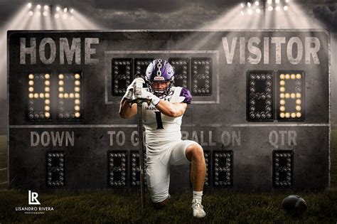 Jaden's Football Themed High School Senior Pictures