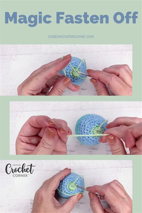 Magic Fasten Off | Crochet stitches tutorial, Crochet techniques ...