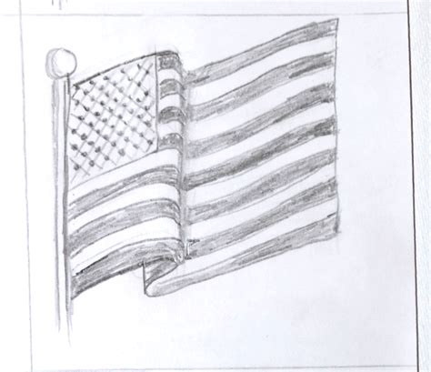 Art Class Ideas: Waving American Flag