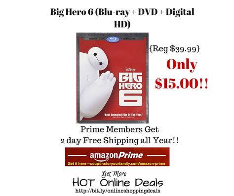 Amazon: Big Hero 6 (Blu-ray + DVD + Digital HD) Only $15.00 (Reg. $39.99)