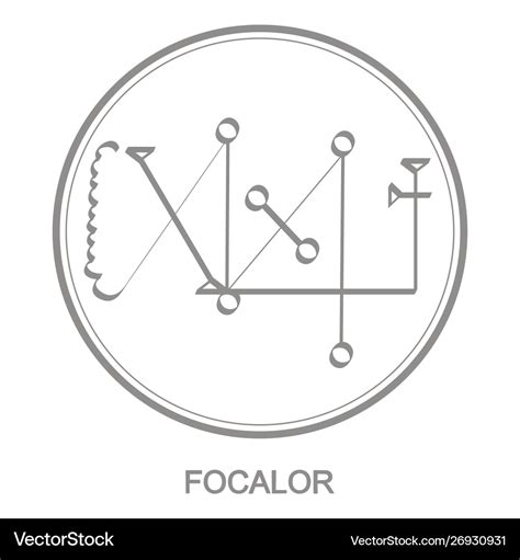 Icon with symbol demon focalor Royalty Free Vector Image