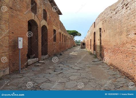 Ostia Antica ruins stock image. Image of site, history - 102030981