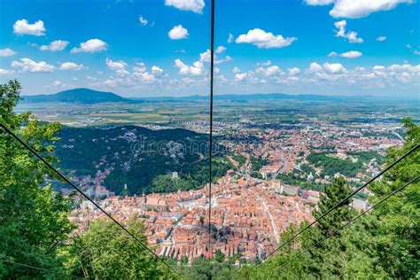 Brasov City Viewed from the Cable Car Leading To Tampa Mountain in ...