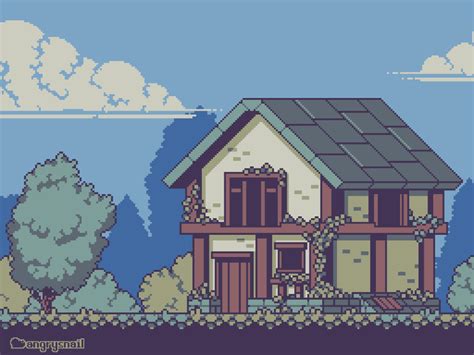 ArtStation - House covered in vines + details, Nikita Solo | Pixel art ...